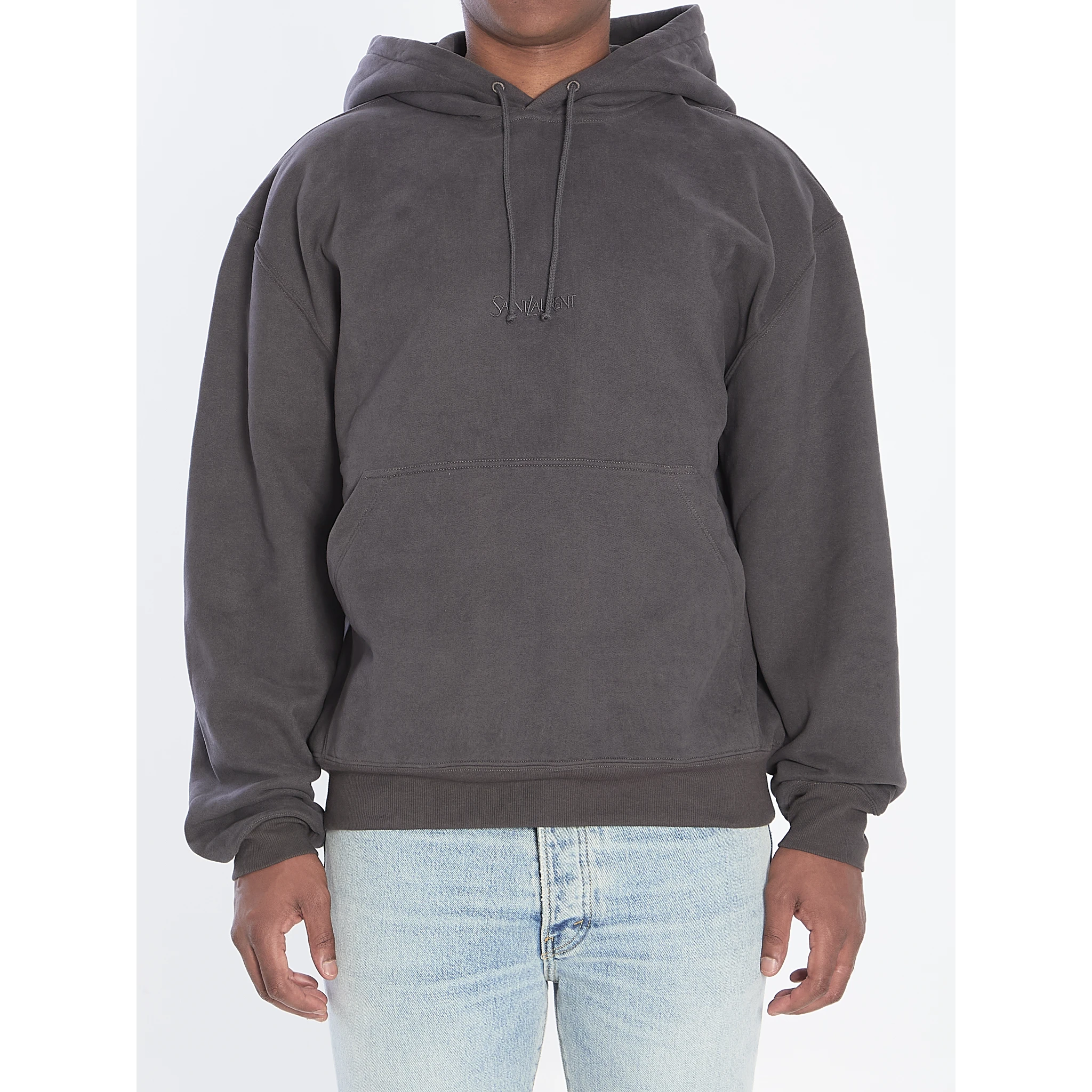 Hoodie with logo in cotton