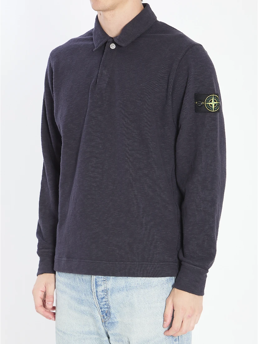 Long-sleeve polo shirt
