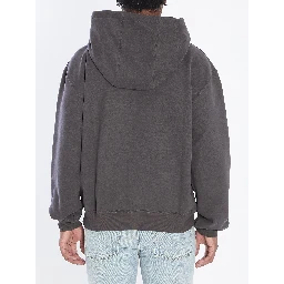 Hoodie with logo in cotton