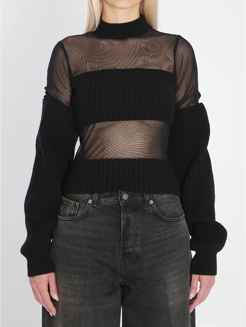 Sheer-effect sweater