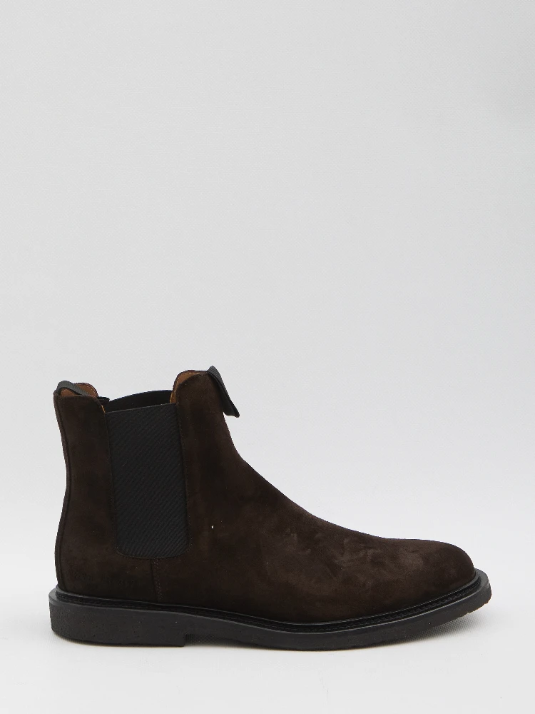 Chelsea boots in waxed suede