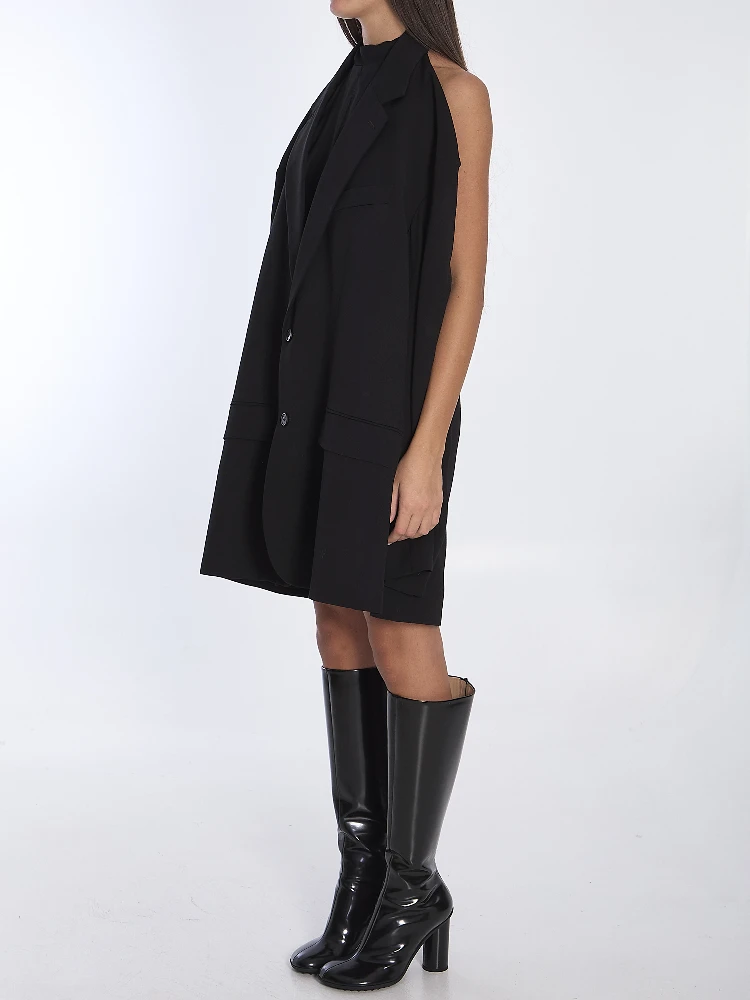 Suspended jacket dress alternative