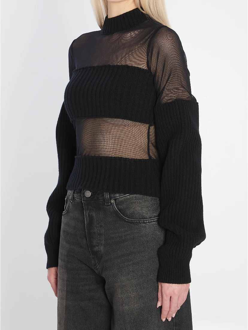 Sheer-effect sweater