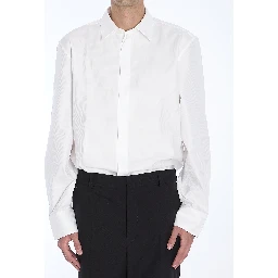 قميص من قماش البوبلين القطني المخطط