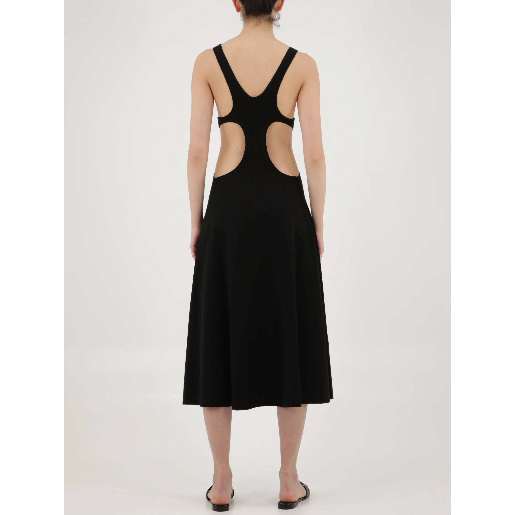 Cut-out wool dress