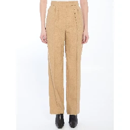 Mohair, wool and silk trousers