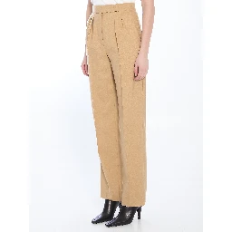 Mohair, wool and silk trousers