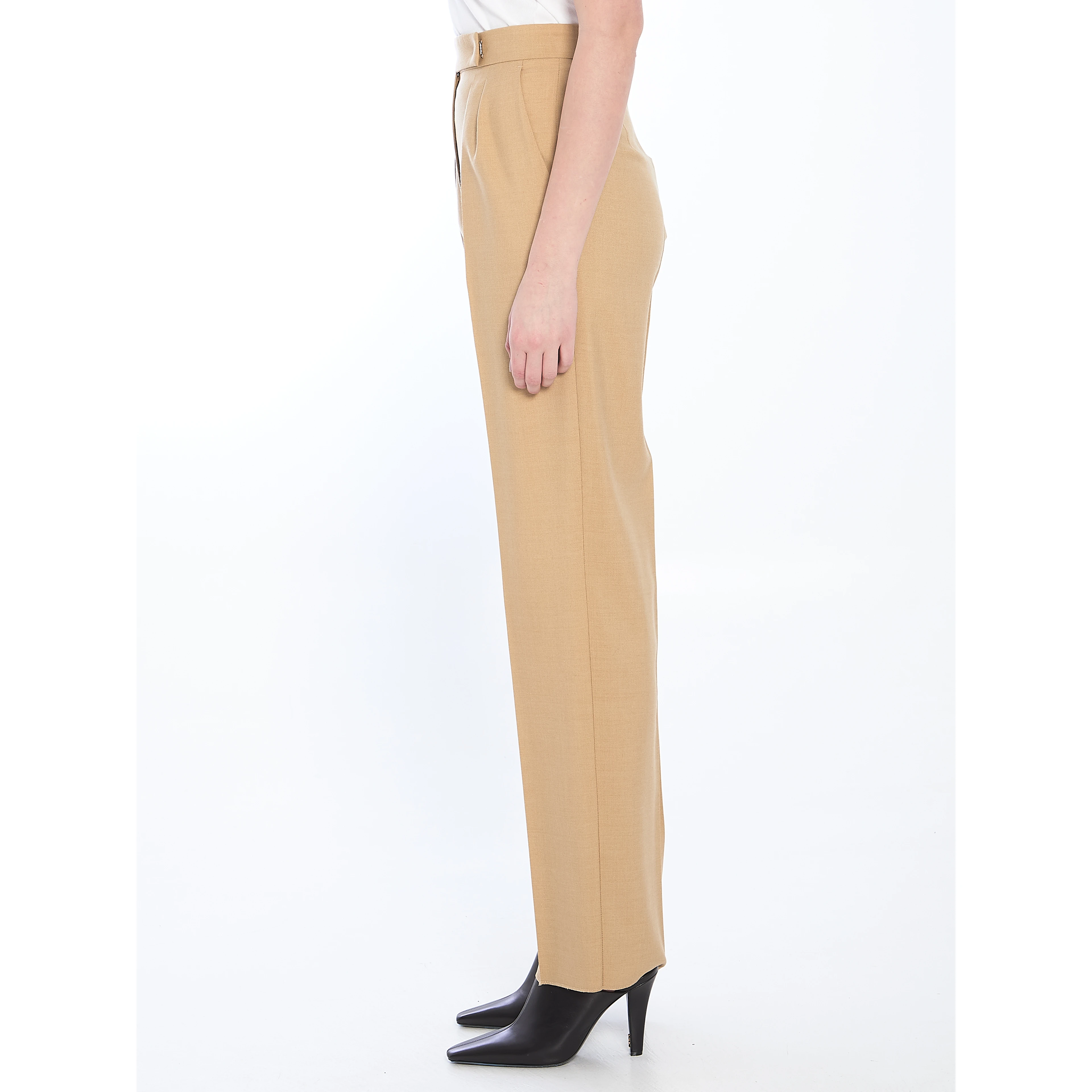 Mohair, wool and silk trousers