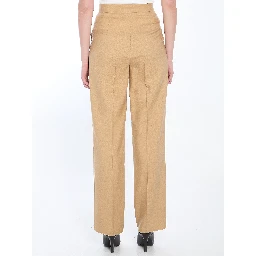 Mohair, wool and silk trousers