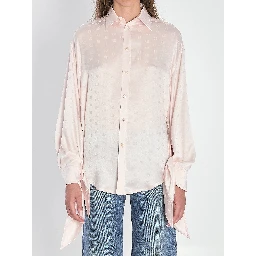 Silk shirt with knotted cuffs