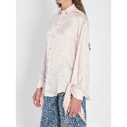 Silk shirt with knotted cuffs