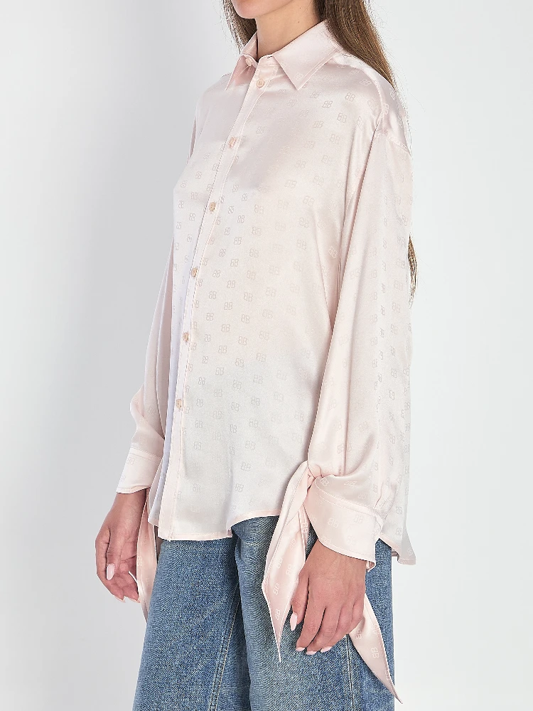 Silk shirt with knotted cuffs alternative