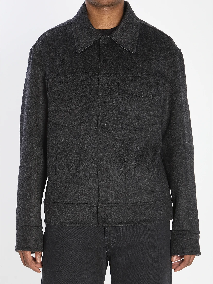 Trucker jacket in wool