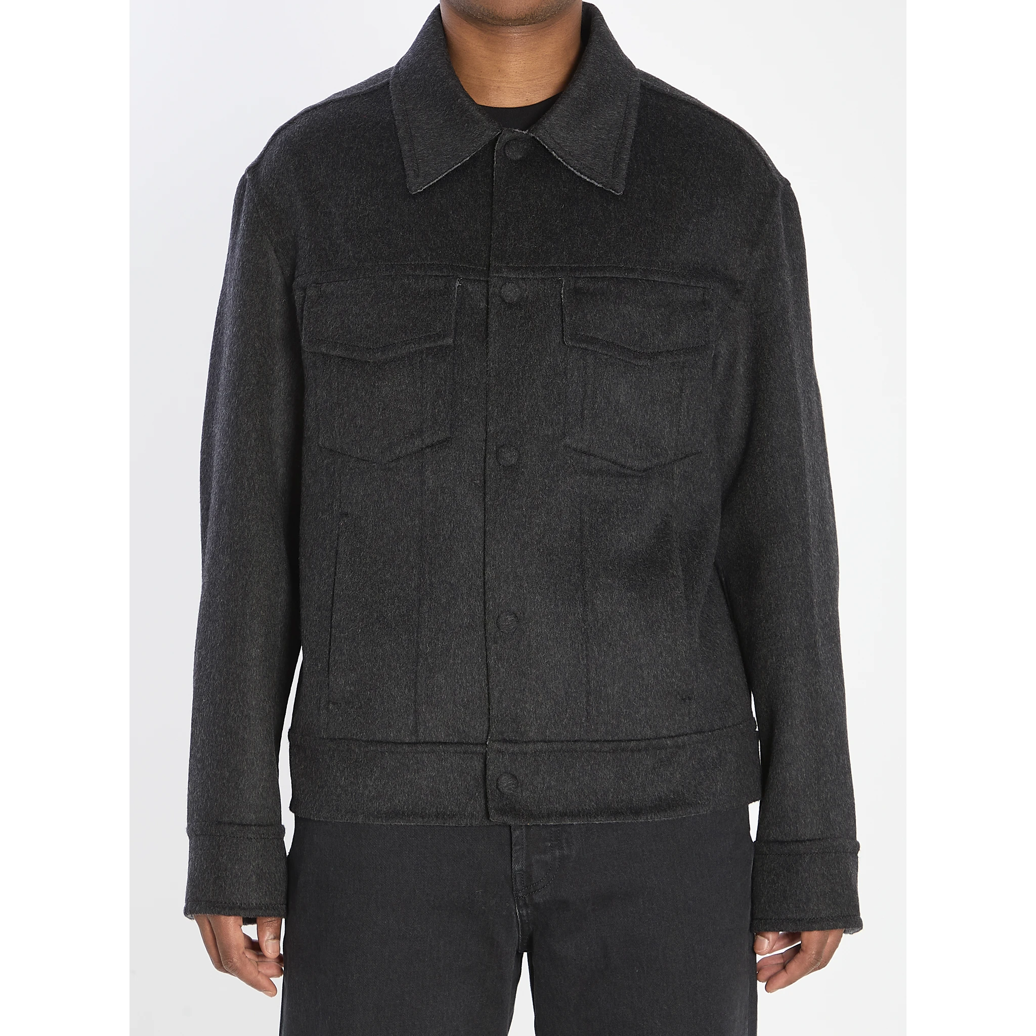 Trucker jacket in wool