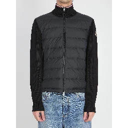 Padded cotton cardigan