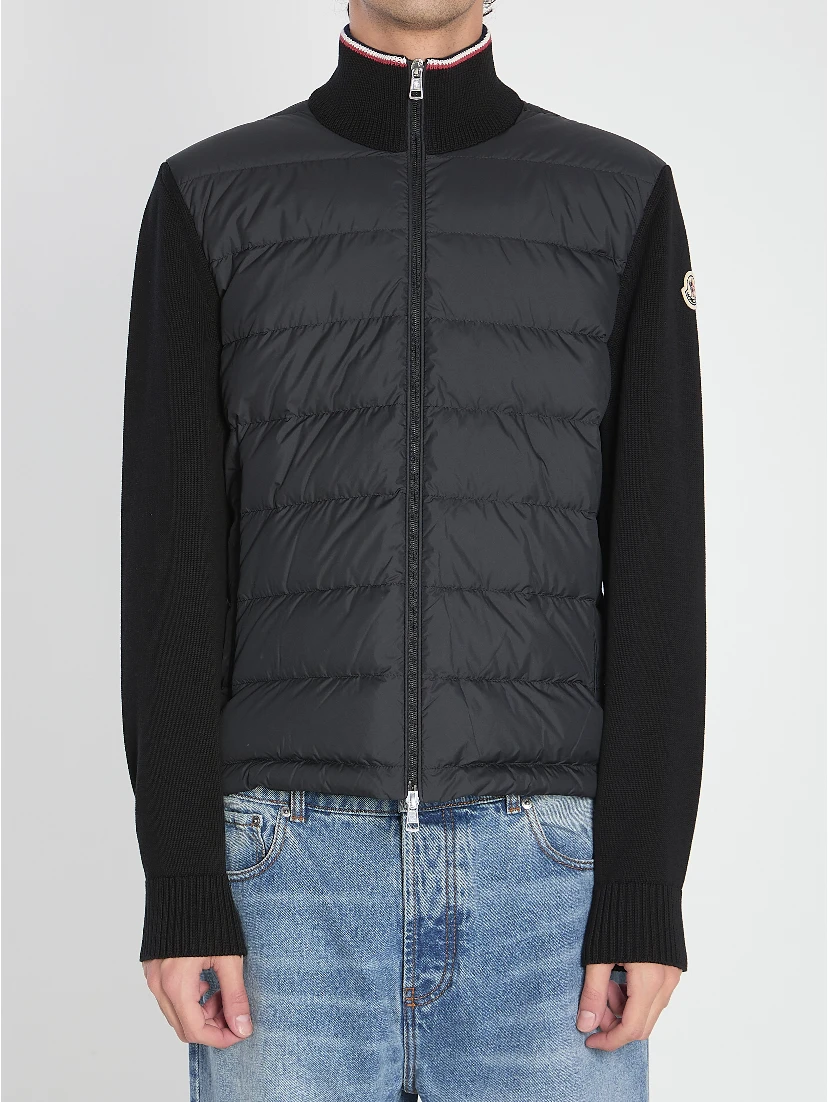 Padded cotton cardigan