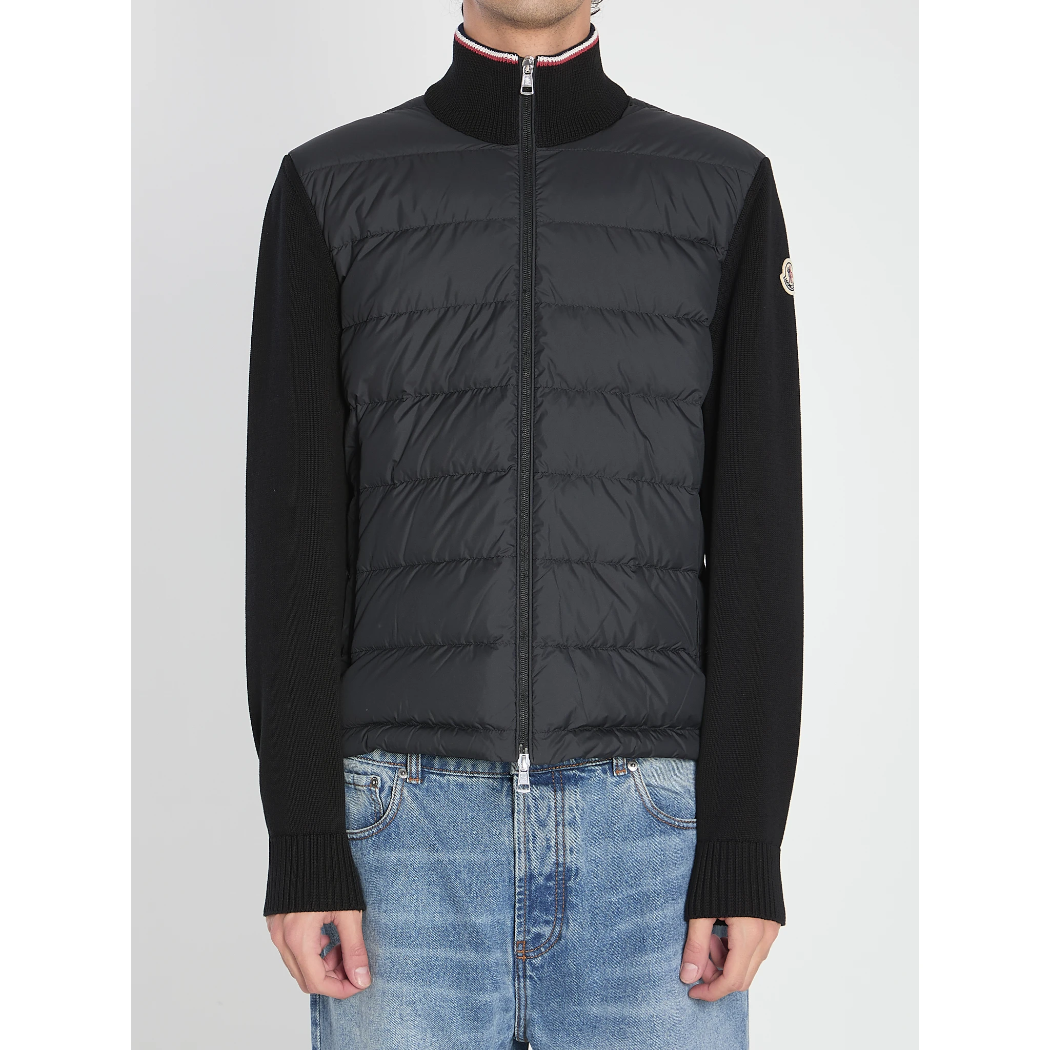 Padded cotton cardigan