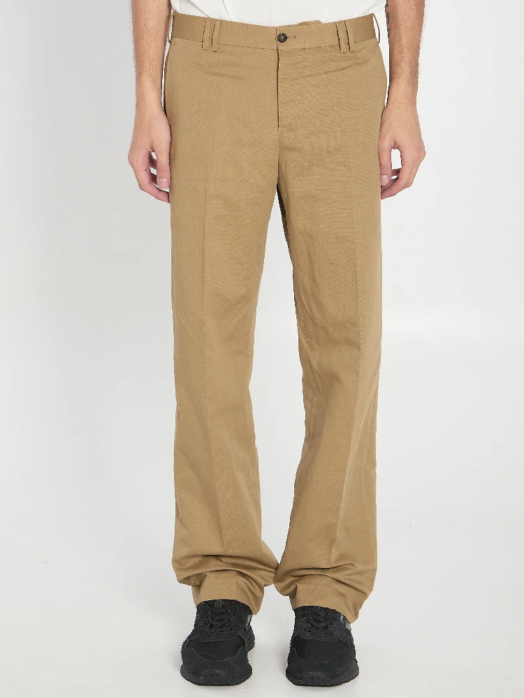 Cotton and linen trousers
