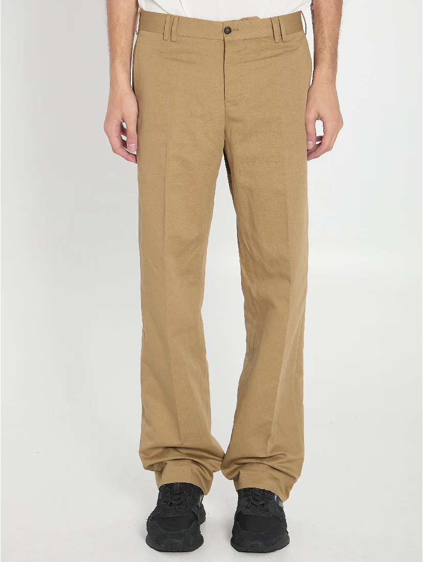 Cotton and linen trousers