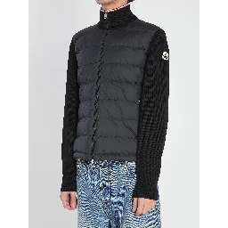 Padded cotton cardigan