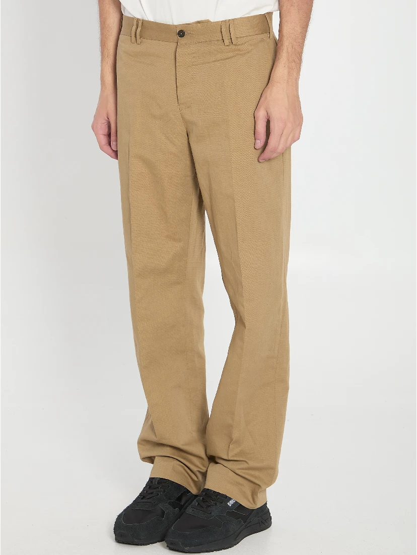 Cotton and linen trousers