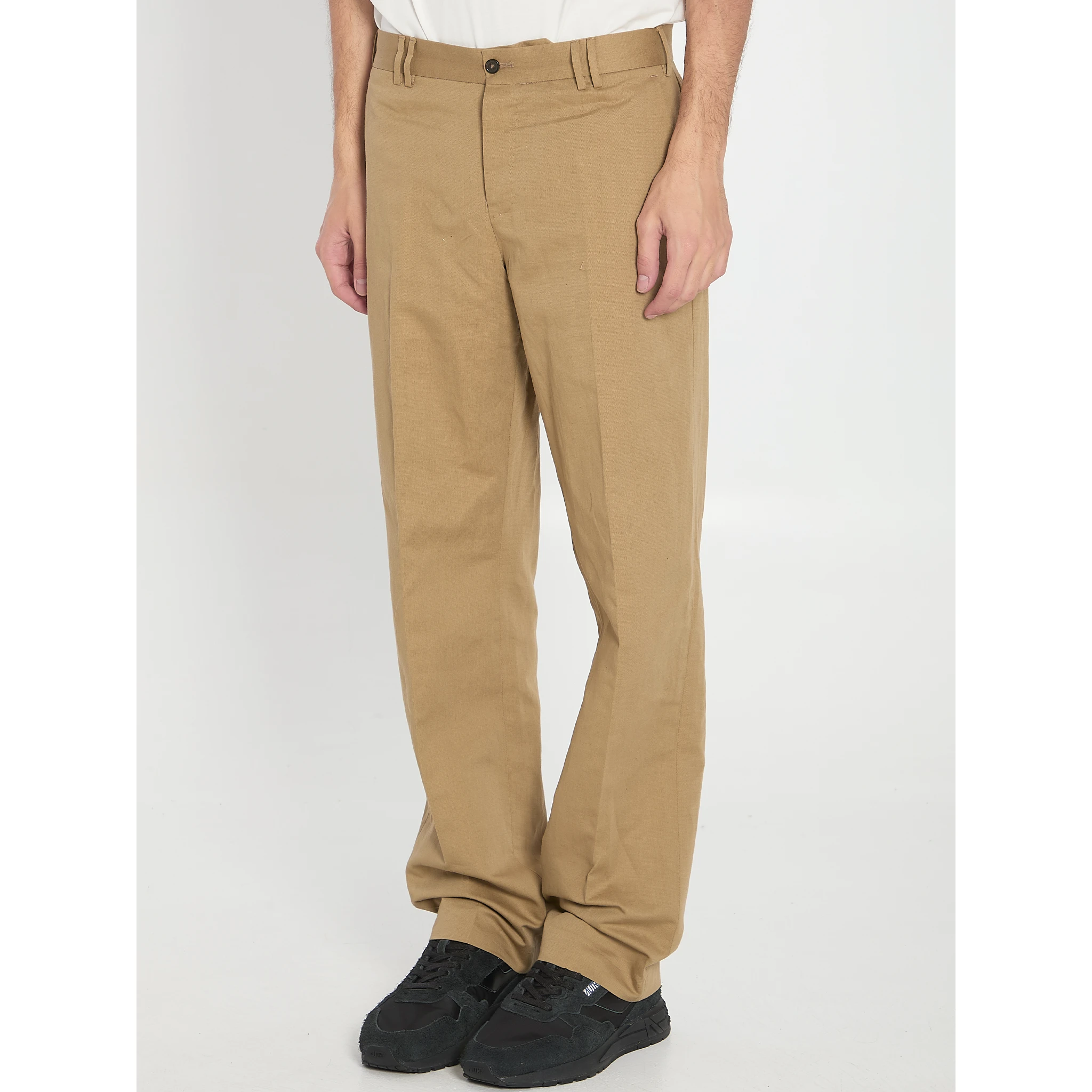 Cotton and linen trousers