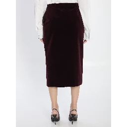 Wrap skirt in velvet