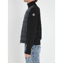 Padded cotton cardigan