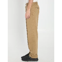 Cotton and linen trousers