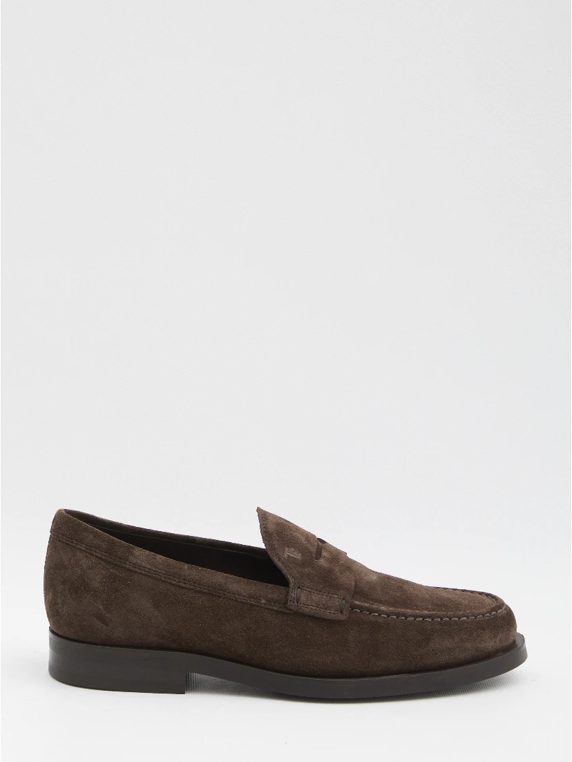 Suede leather loafer
