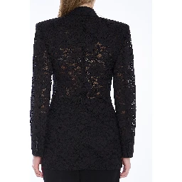 Tuxedo jacket in guipure