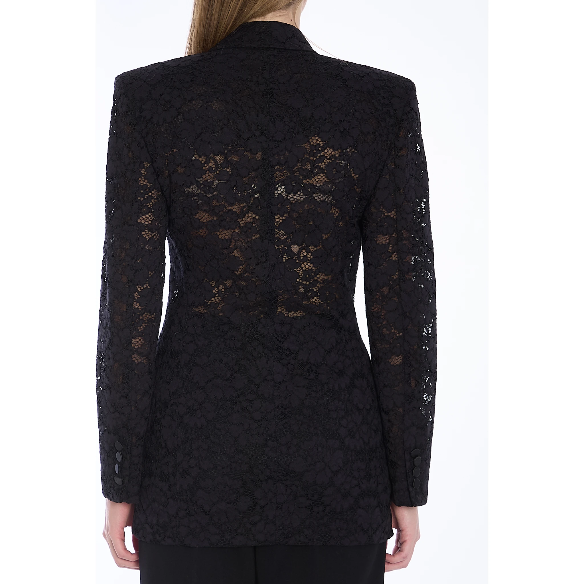 Tuxedo jacket in guipure