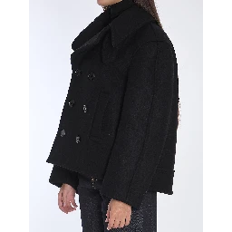 Oversize pea coat in wool