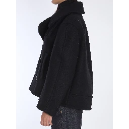 Oversize pea coat in wool