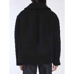 Oversize pea coat in wool