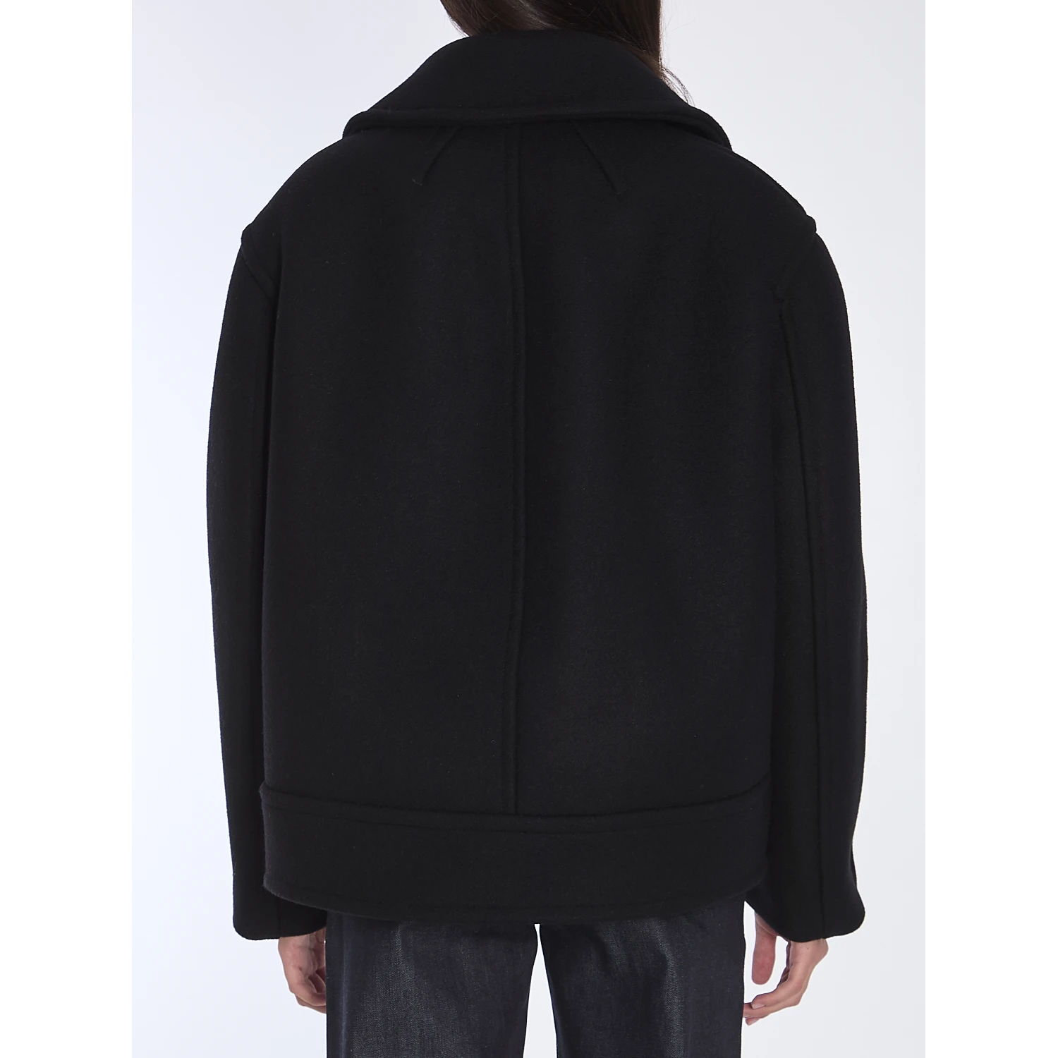 Oversize pea coat in wool