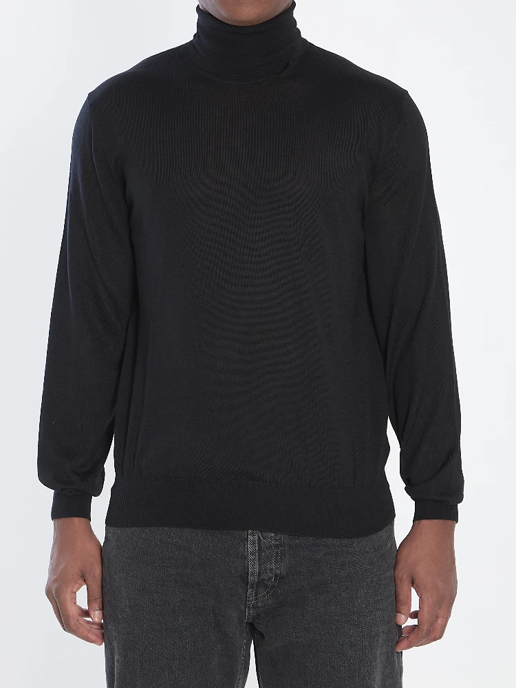 Wool turtleneck sweater