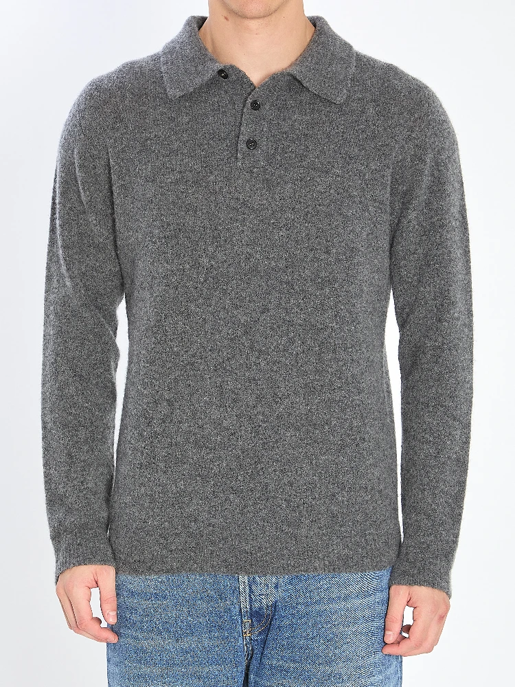 Cashmere blend polo shirt