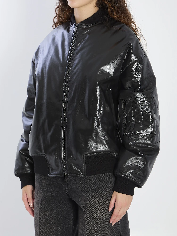 Leather bomber jacket alternative