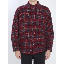 Burgundy check overshirt