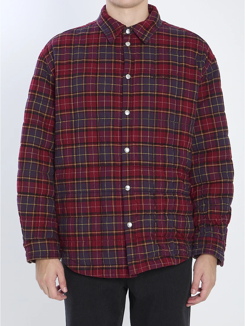 Burgundy check overshirt