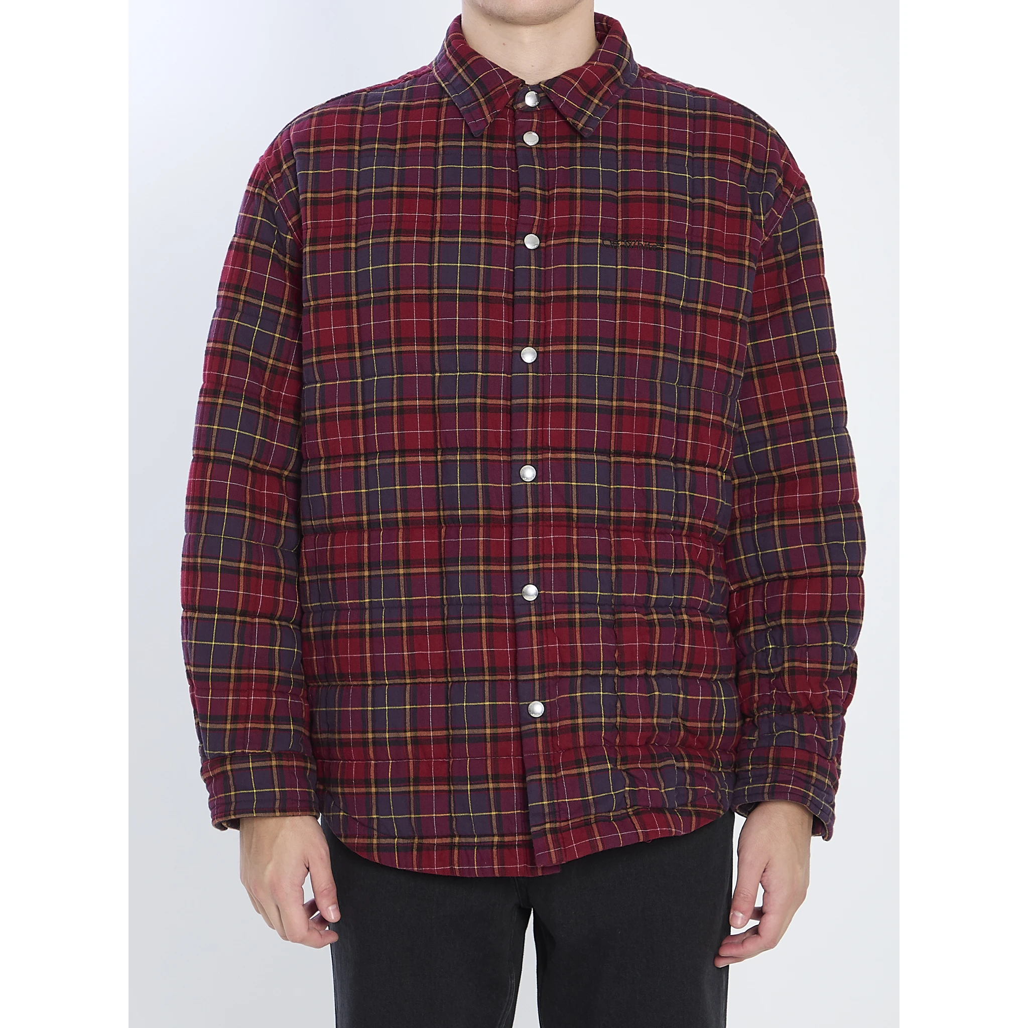 Burgundy check overshirt