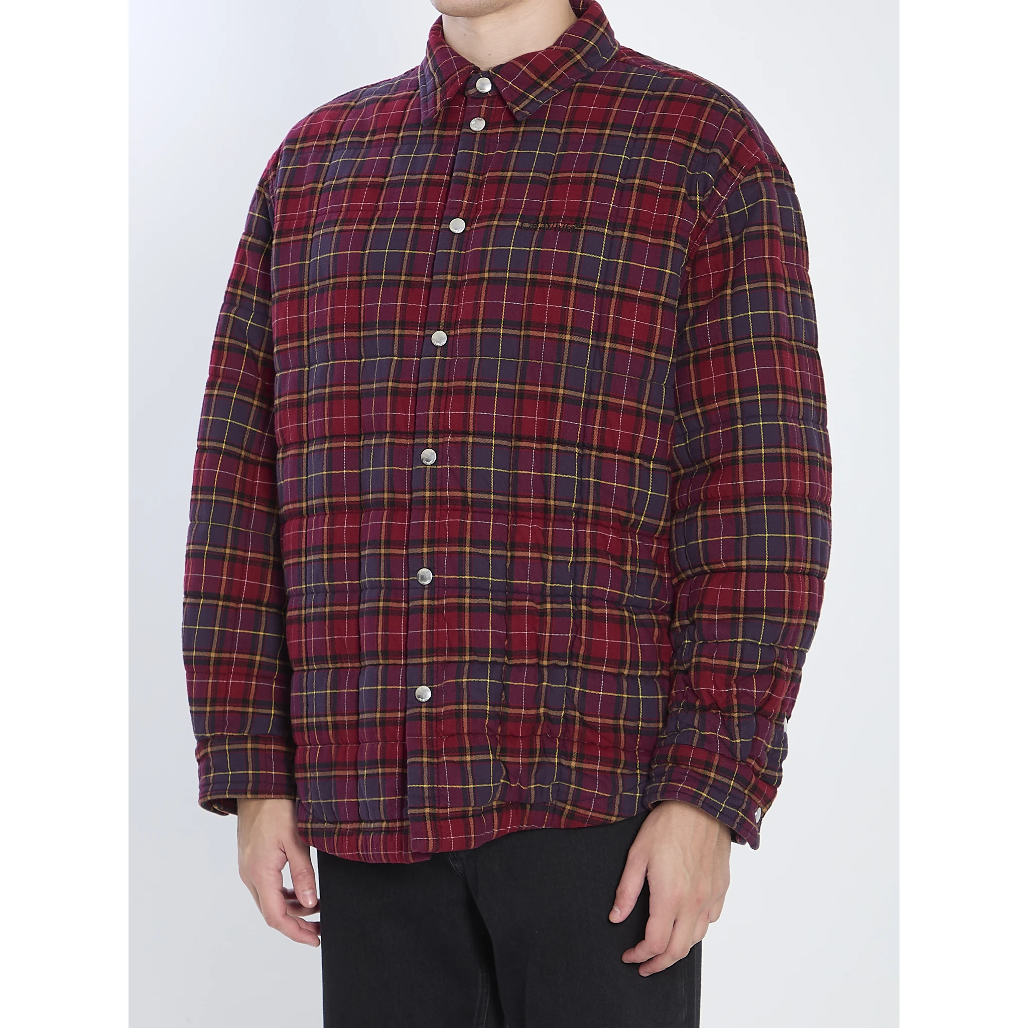 Burgundy check overshirt