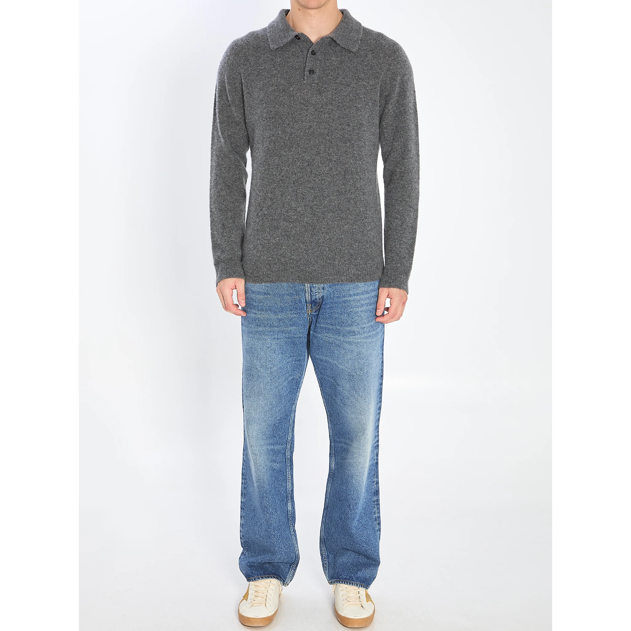 Cashmere blend polo shirt