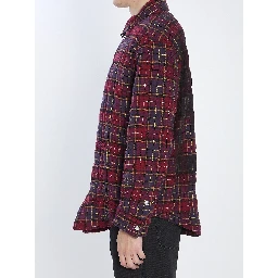 Burgundy check overshirt