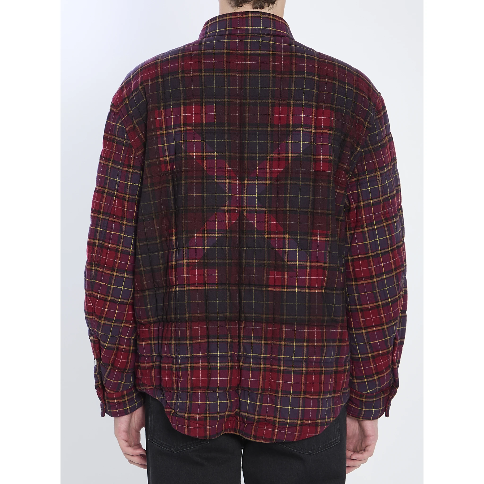 Burgundy check overshirt