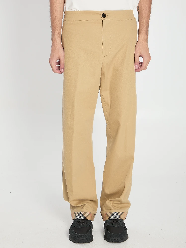 Trousers with elastic band