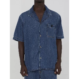 Shirt with metallic V Detail