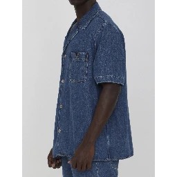 Shirt with metallic V Detail