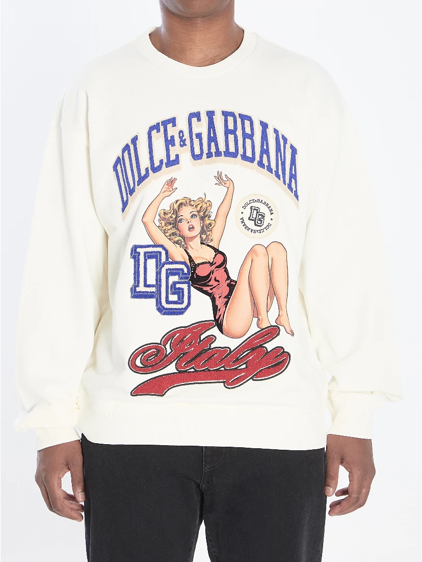 Sweatshirt with Pin-up print